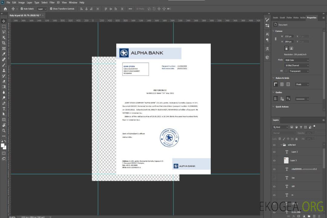 Roumanie , Alpha bank , reference template Roumanie , Alpha bank , reference template